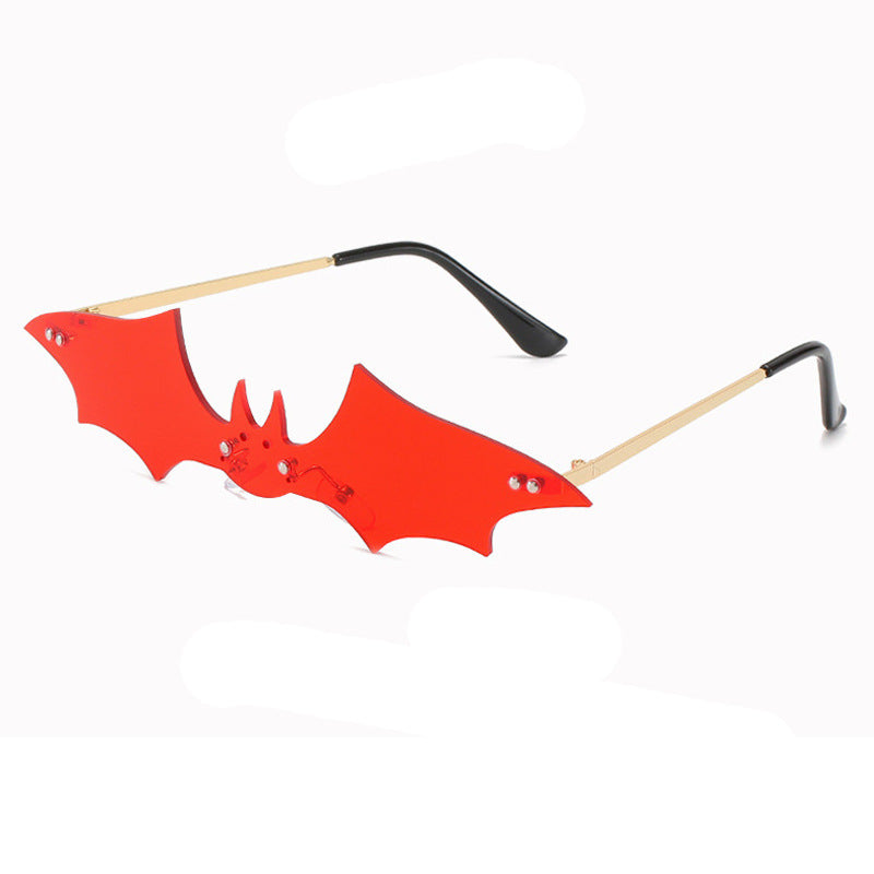 Wholesale Halloween Frameless Bat PC Sunglasses